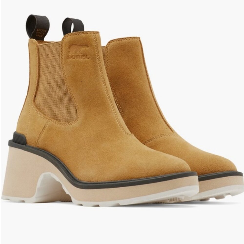 SOREL Suede Leather Chelsea Boots Waterproof Booties Brown